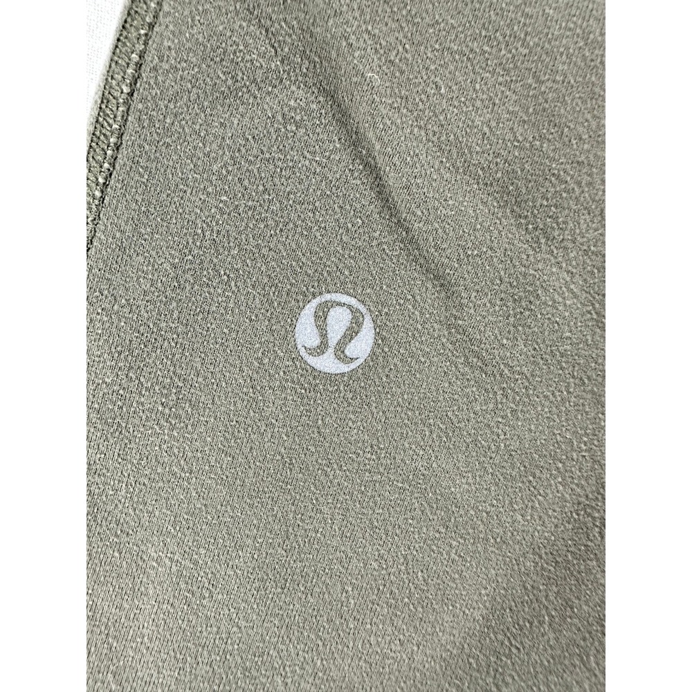 Lululemon Olive Green Cropped Wide Leg Yoga Pants High Rise Athletic Leggings - Picture 10 of 10